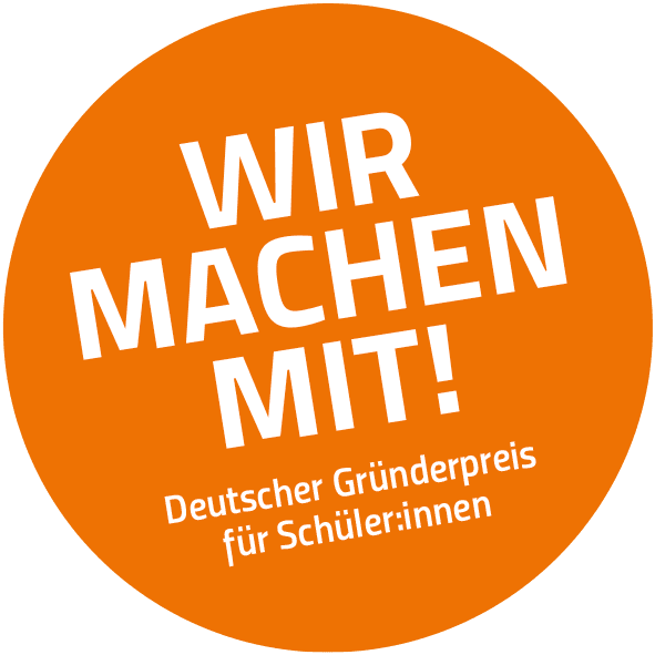 Gründerpreis Das Bild zeigt die Auszeichnung für den deutschen Gründerpreis "Wir machen mit!"