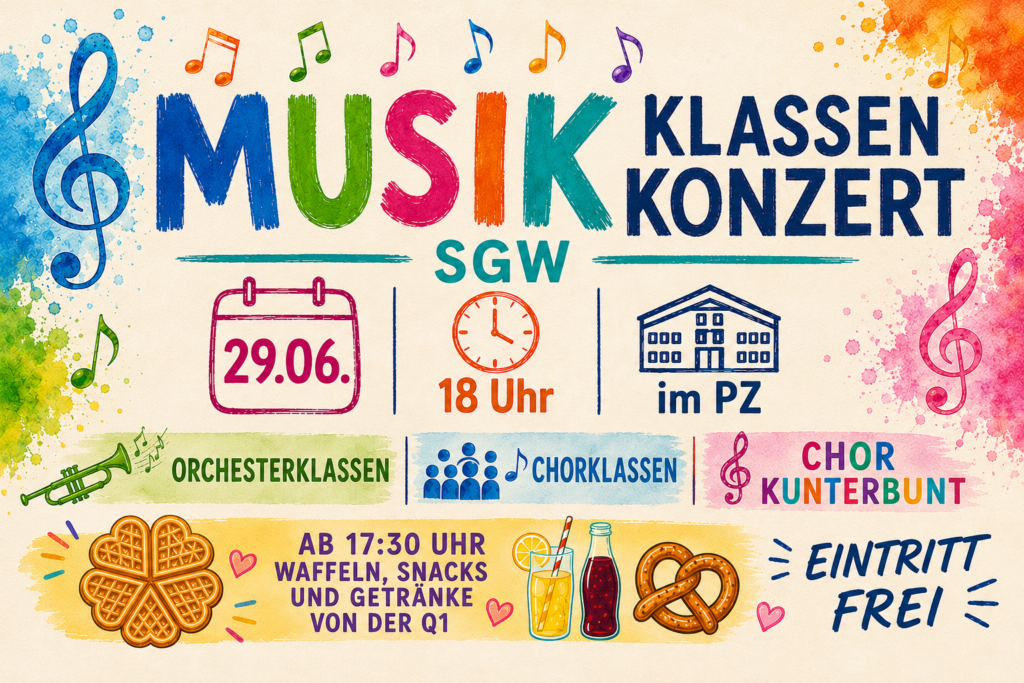 Einladung zum Musikklassenkonzert